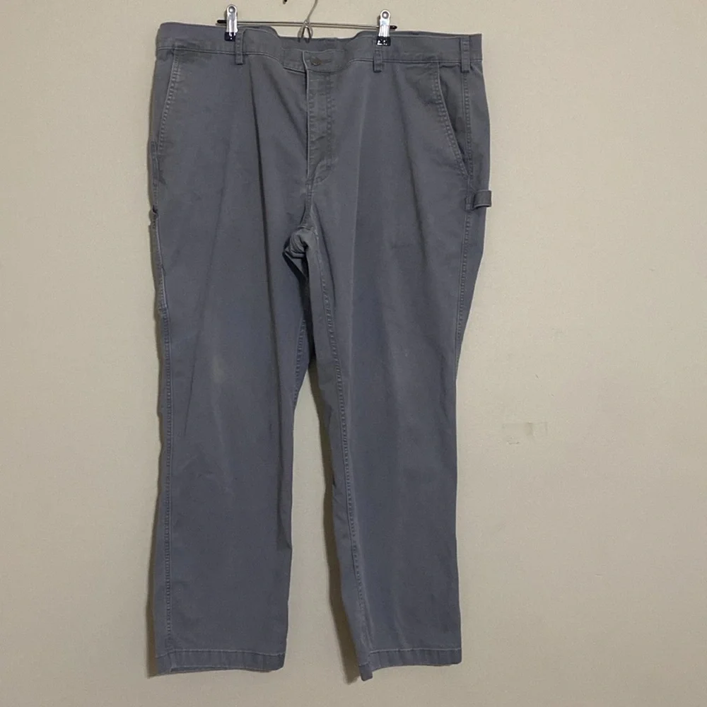 Duluth trading 40 grit Men's Gray carpenter Pants slim fit workwear office 44x30
